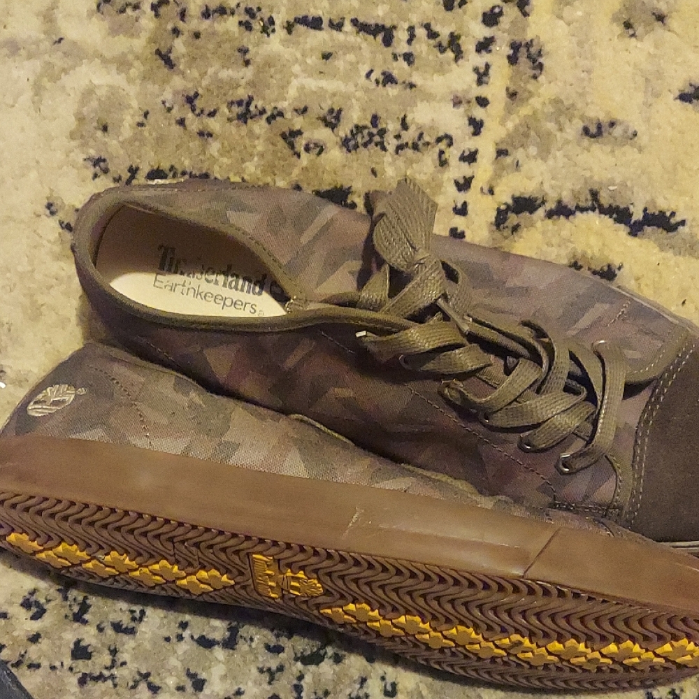 Timberland Men's Camouflage Brown Low-Top Sneakers